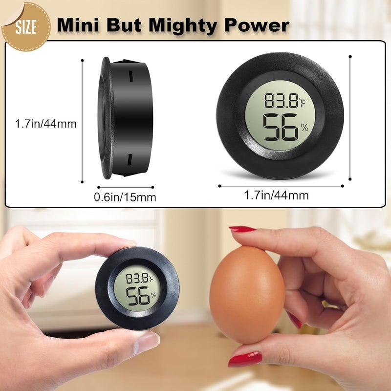 Newlight66 4 Pack Mini Digital Hygrometer Gauge Indoor Thermometer,Humidity Gauge LCD Monitor Temperature Outdoor Humidity Meter for Greenhouse Jars Incubators Guitar Case (4) - Image 4